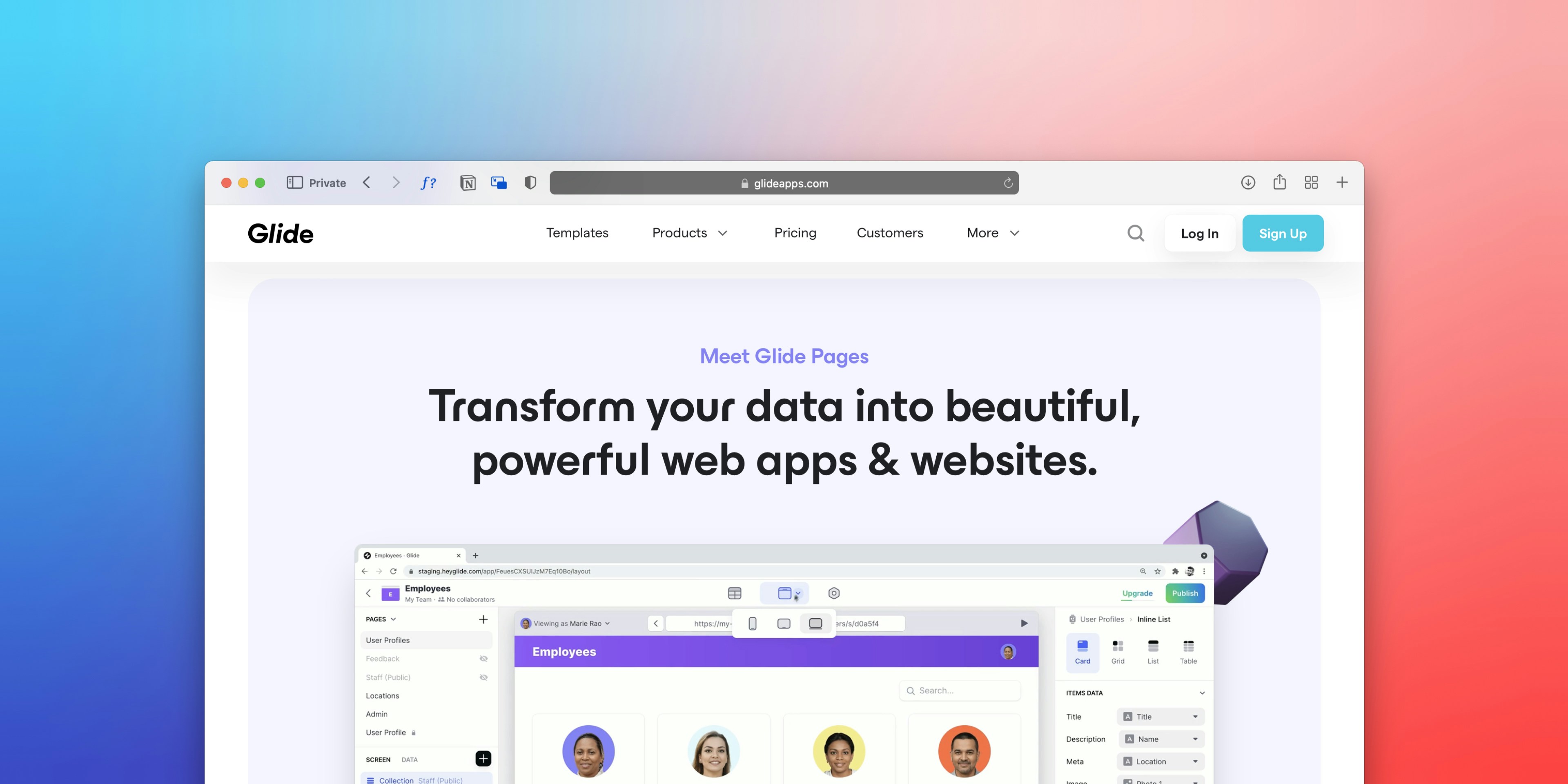 Aplicación de planificador construida con Google Ai Studio