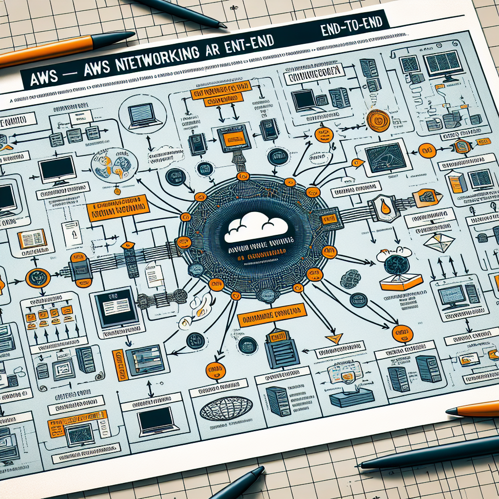 AWS Networking de extremo a extremo: plano con diagramas y listas de verificación