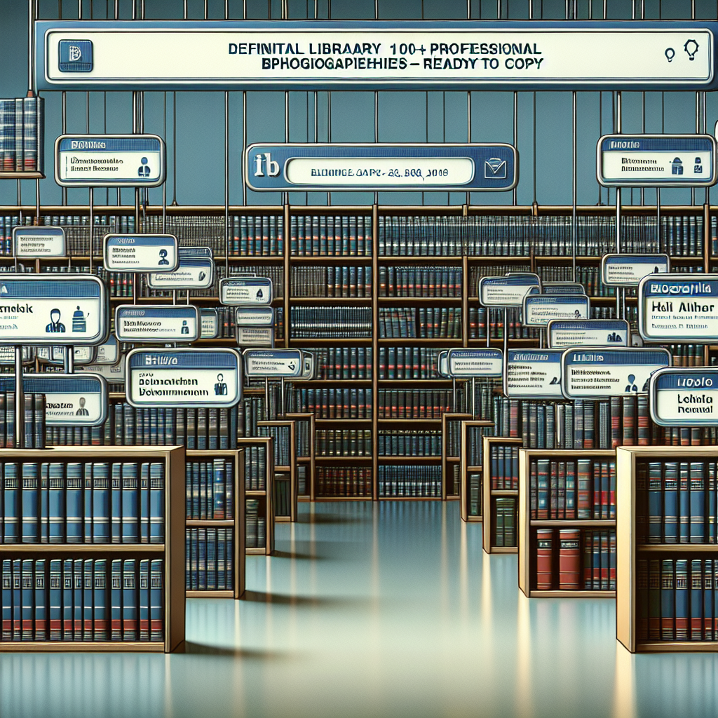 Biblioteca Definitiva de 100+ Biografías Profesionales Listas para Copiar