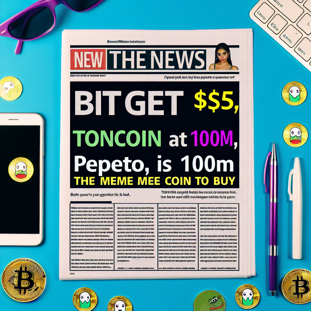 Bitget a 5$, Toncoin 100M, Pepeto la meme coin para comprar