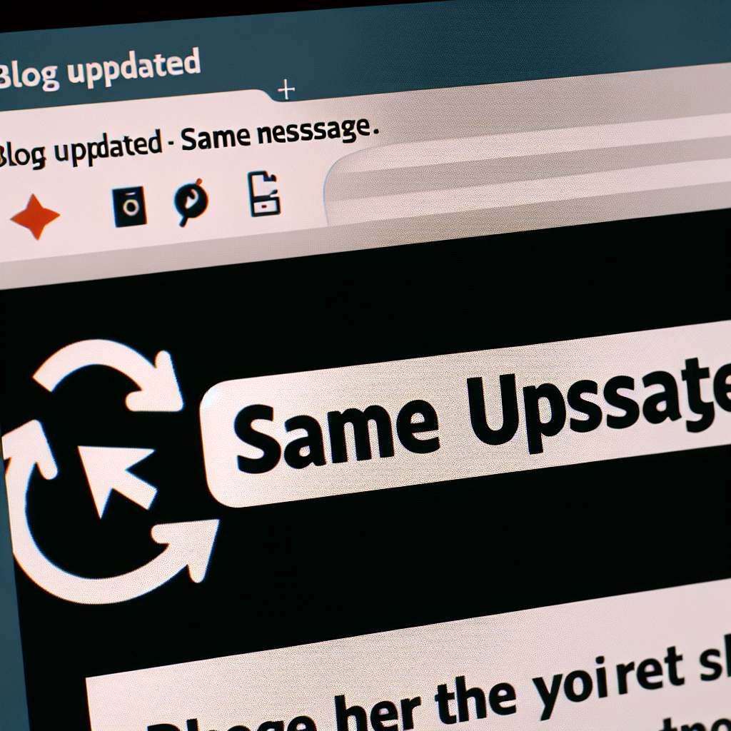 Blog Actualizado, Mismo Mensaje