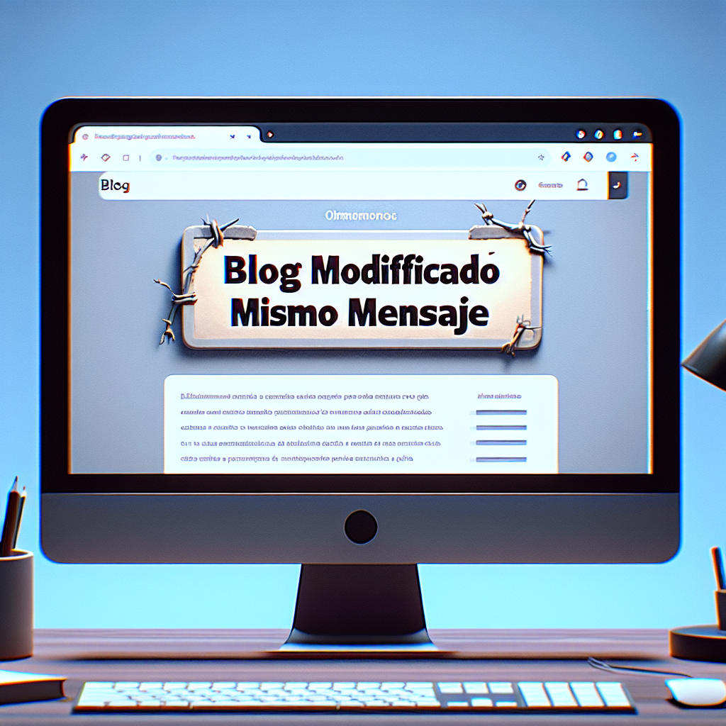 Blog Modificado, Mismo Mensaje
