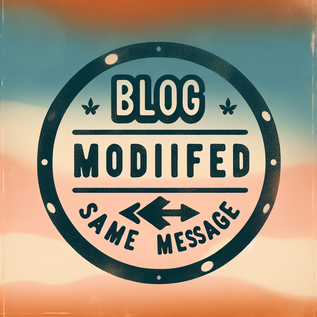 Blog Modificado, Mismo Mensaje