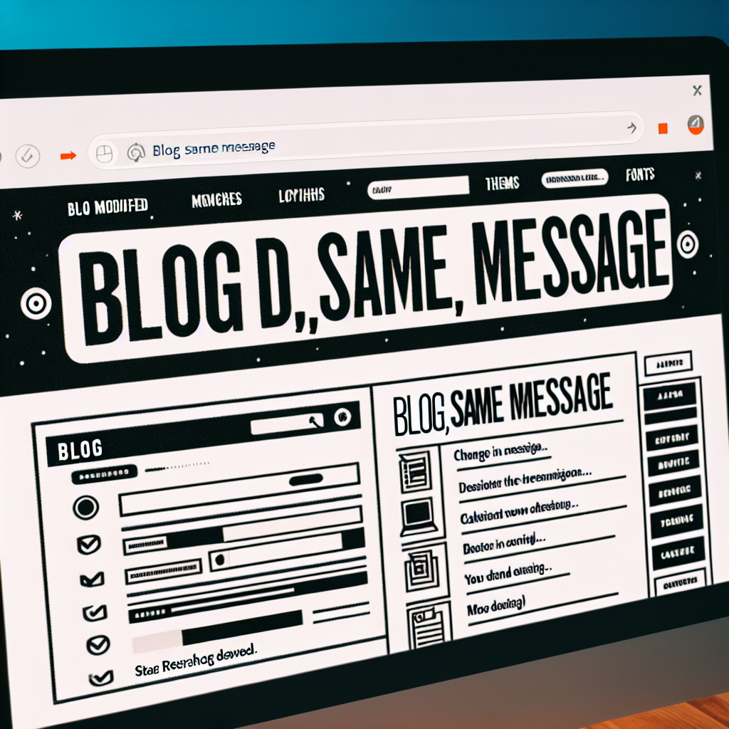 Blog Modificado, Mismo Mensaje