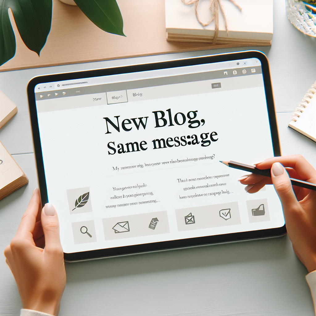 Blog Nuevo, Mismo Mensaje