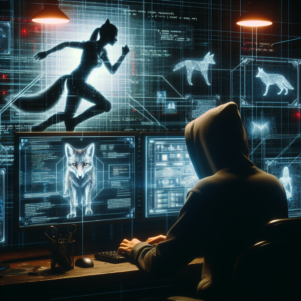 Cazador detrás del hacker