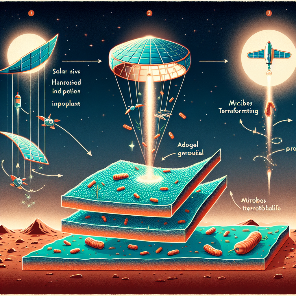 Cómo Velas Solares, Aerogel y Microbios Transformarían Marte