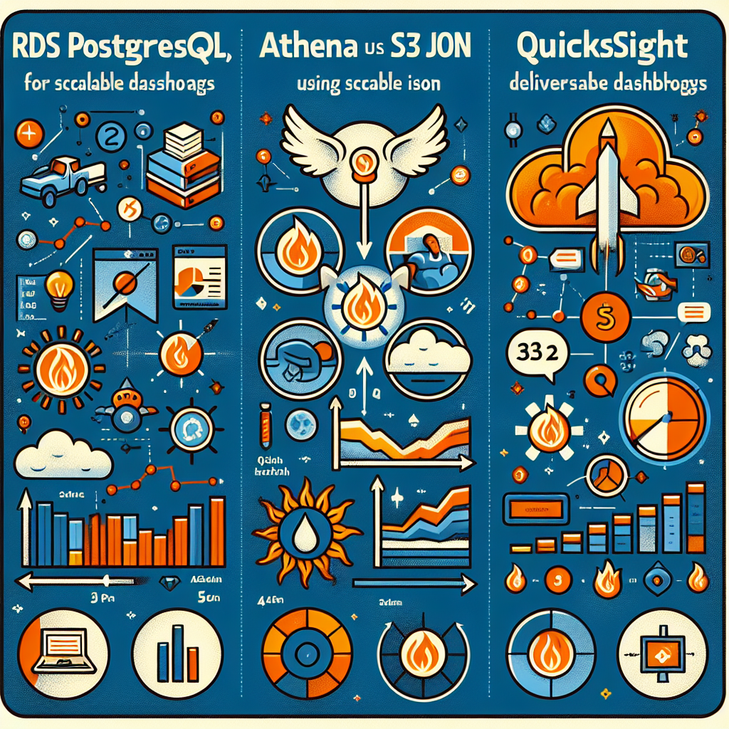 Comparativa RDS PostgreSQL, Athena en S3 JSON y QuickSight para Dashboards Escalables