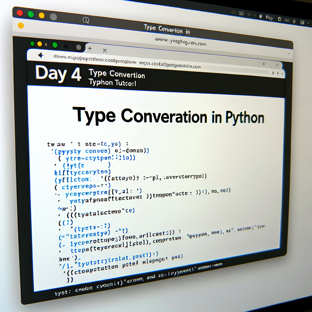 Día 4: Conversión de Tipos en Python