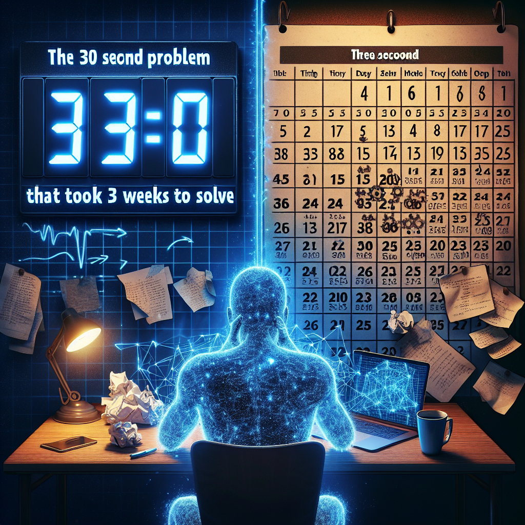 El problema de 30 segundos que tardó 3 semanas en resolverse