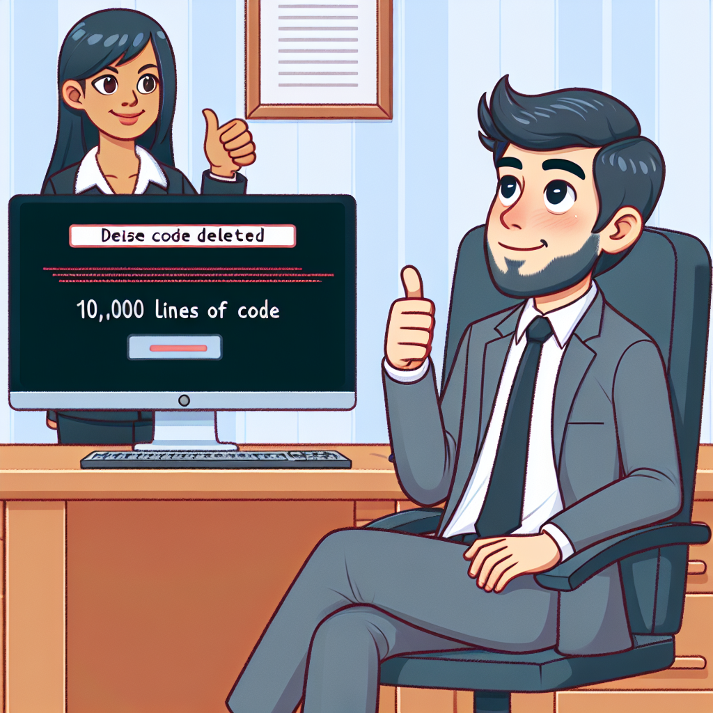 Eliminé 10 mil líneas de código y mi jefe me promovió