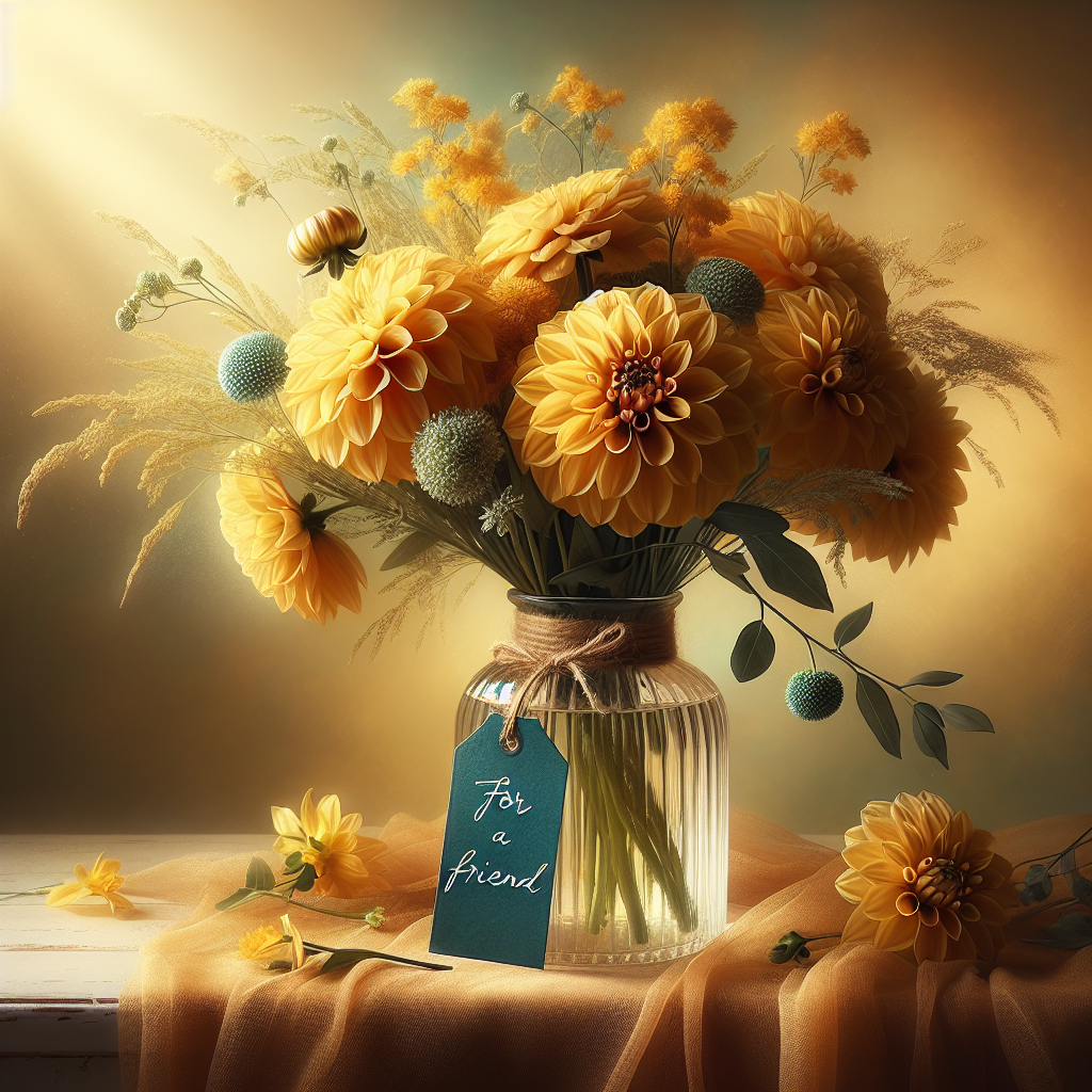 Flores amarillas para amig@