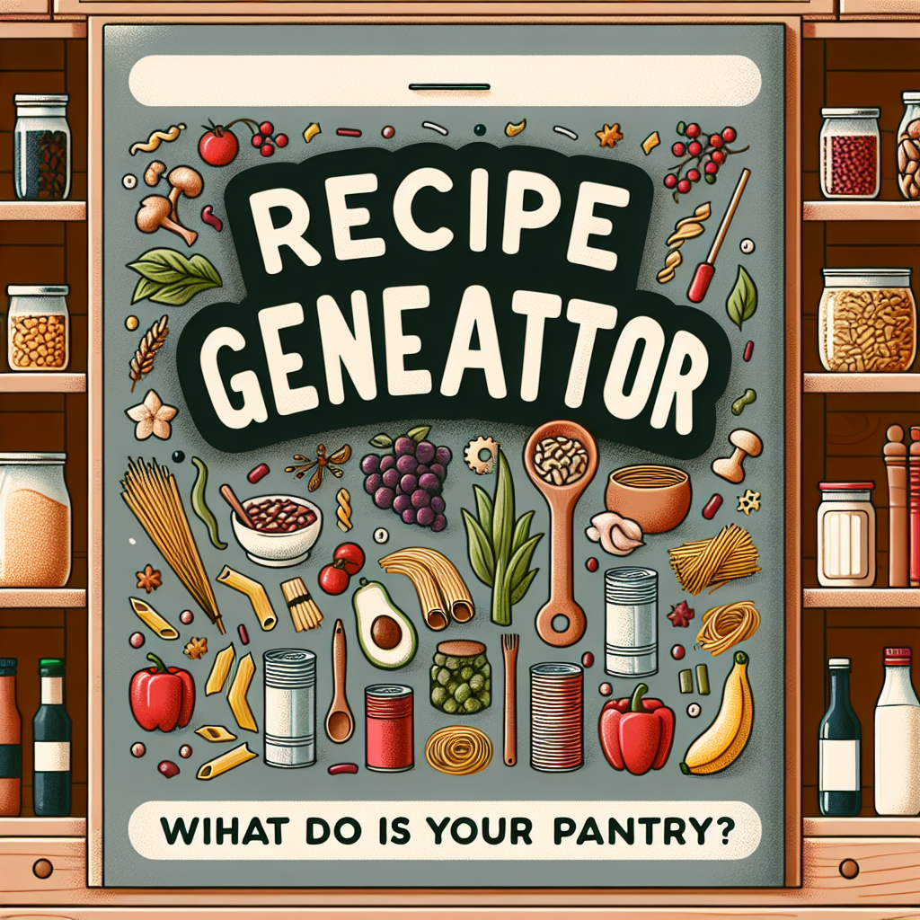 Generador de Recetas: ¿Qué Hay en Tu Despensa?