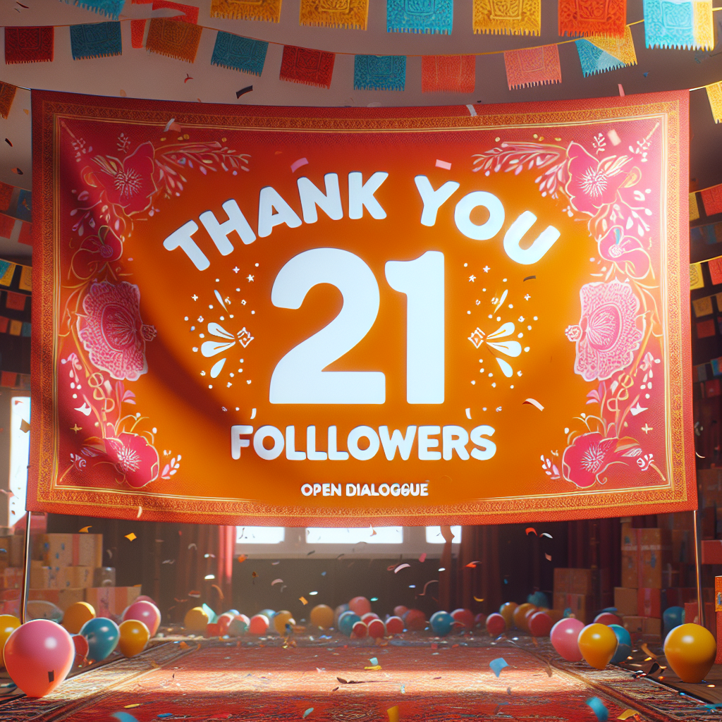 Gracias por 21 seguidores: diálogo abierto