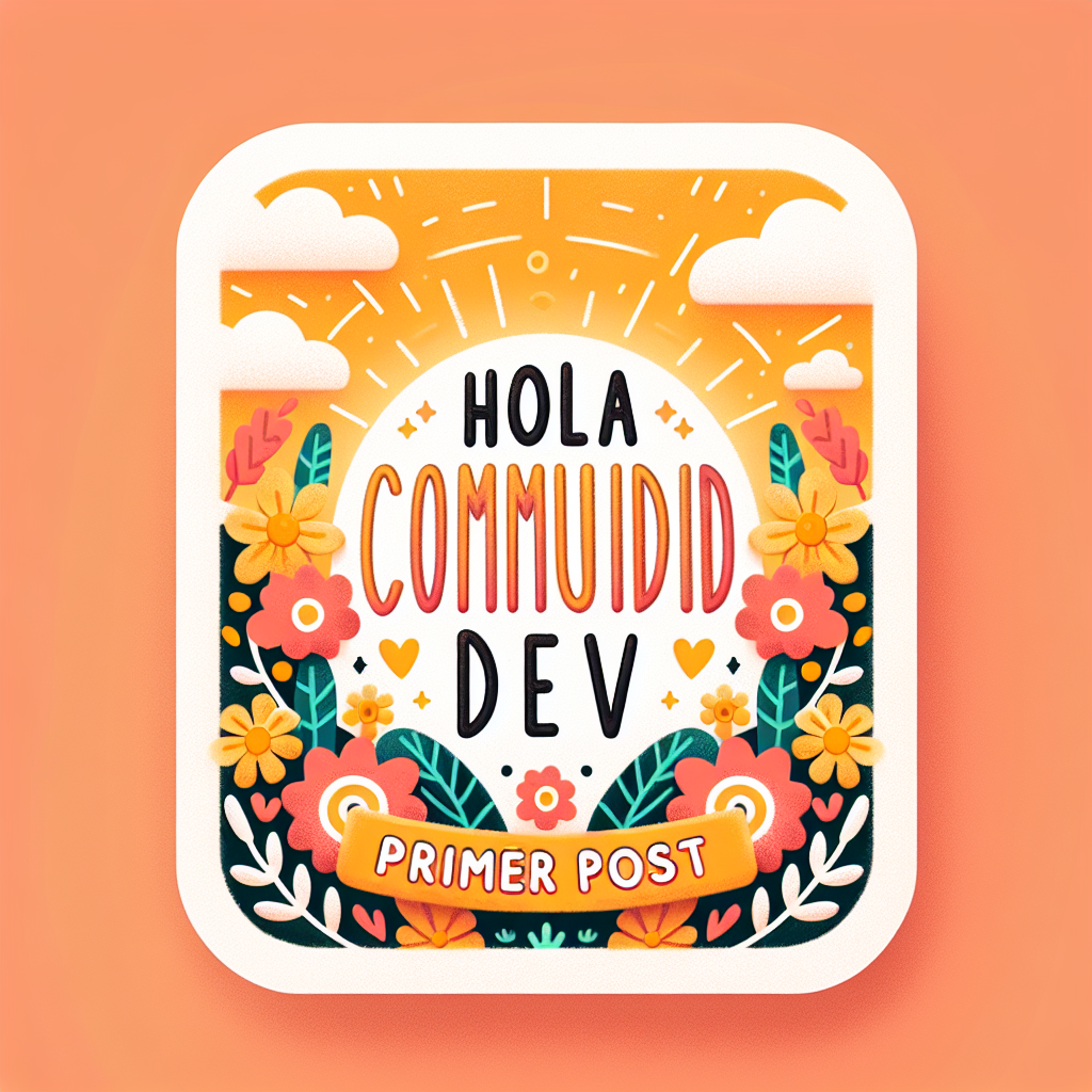 Hola Comunidad Dev — Primer Post