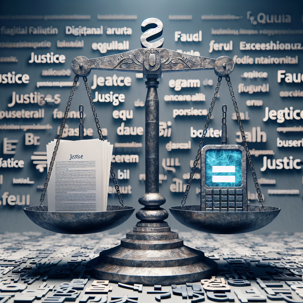 Justicia igual ante el fraude
Fraude es fraude, justicia para todos
Justicia para todos ante el fraude
Igualdad de justicia ante el fraude tecnológico
Justicia sin sesgos frente al fraude