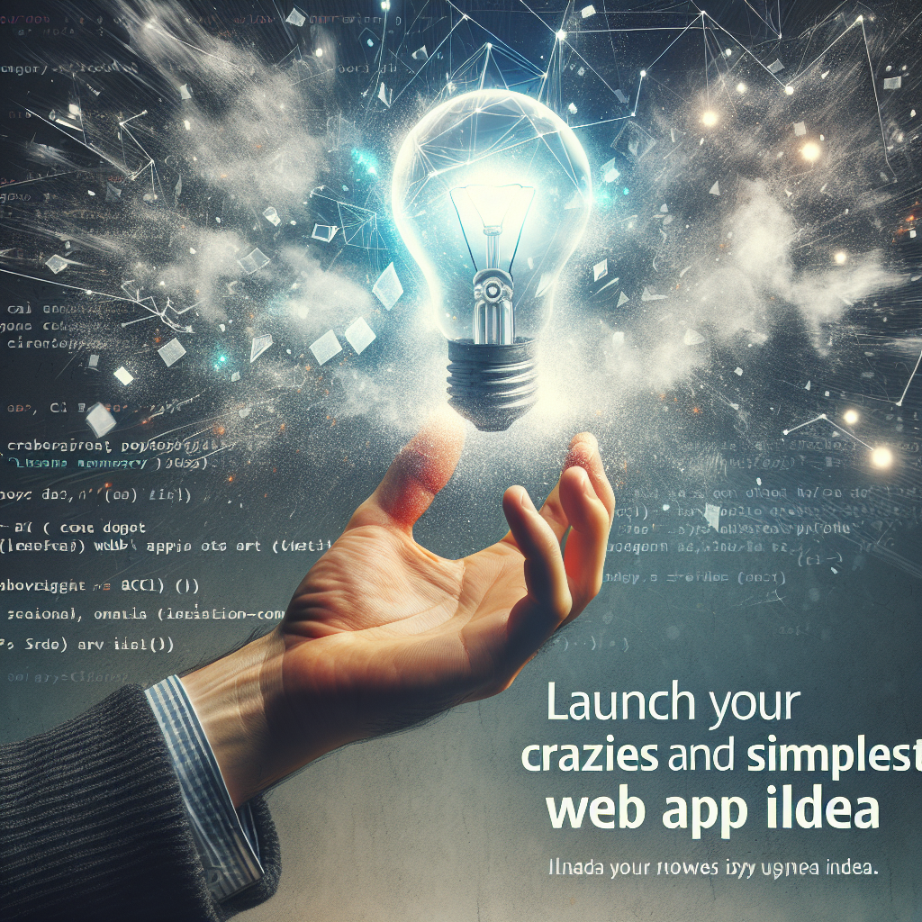 Lanza tu idea de app web más loca y simple