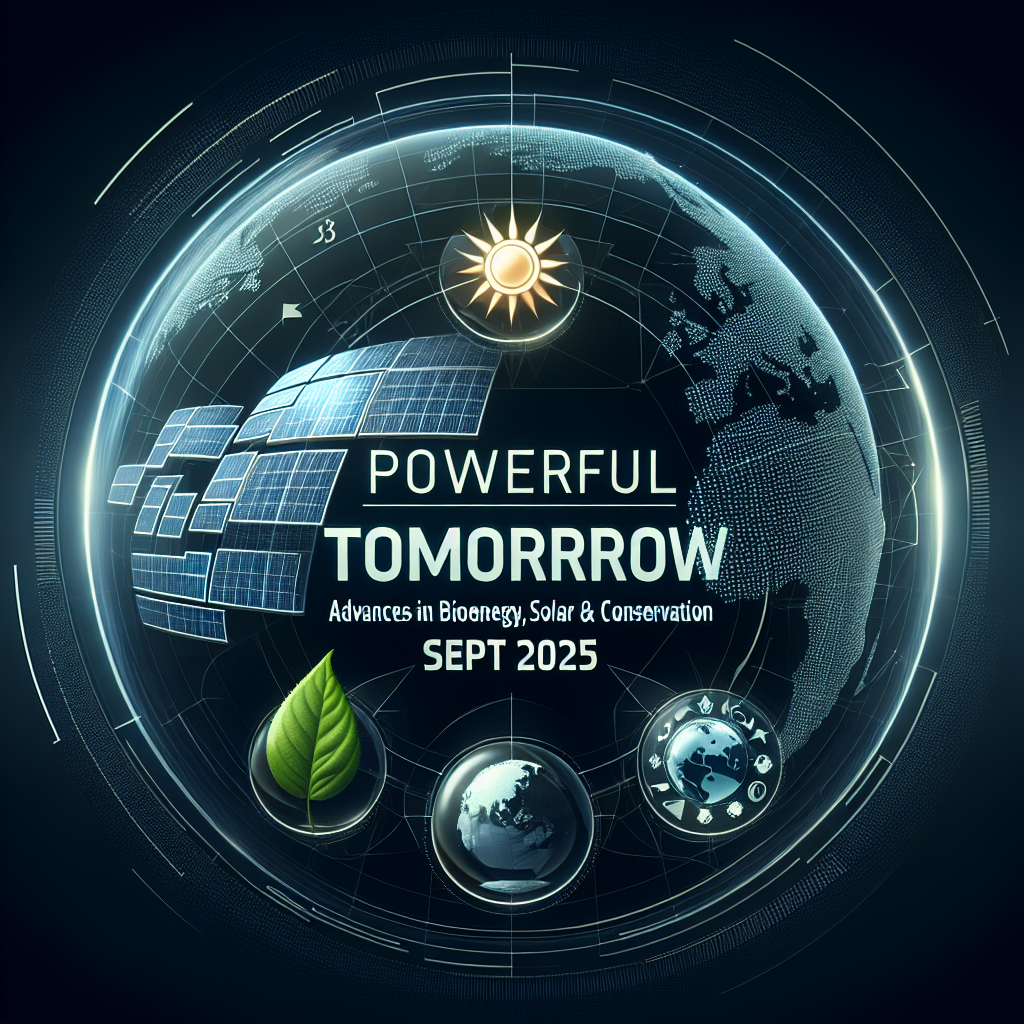 Mañana Potente: Avances en Bioenergía, Solar y Conservación (Sept 2025)