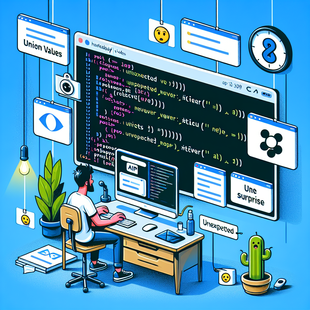 Manejo de valores inesperados de API en React con tipos de unión y never