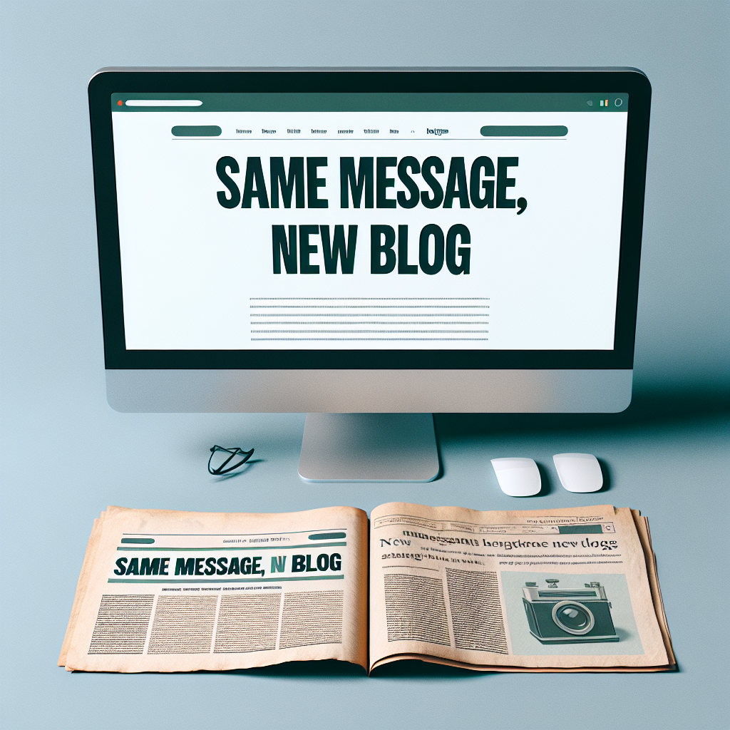 Mismo mensaje, nuevo blog