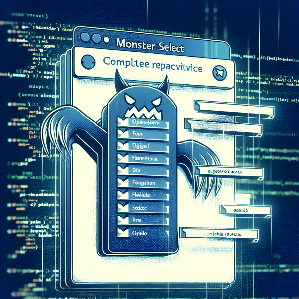 Monster Select: desplegables paginados, totalmente reactivo y código abierto