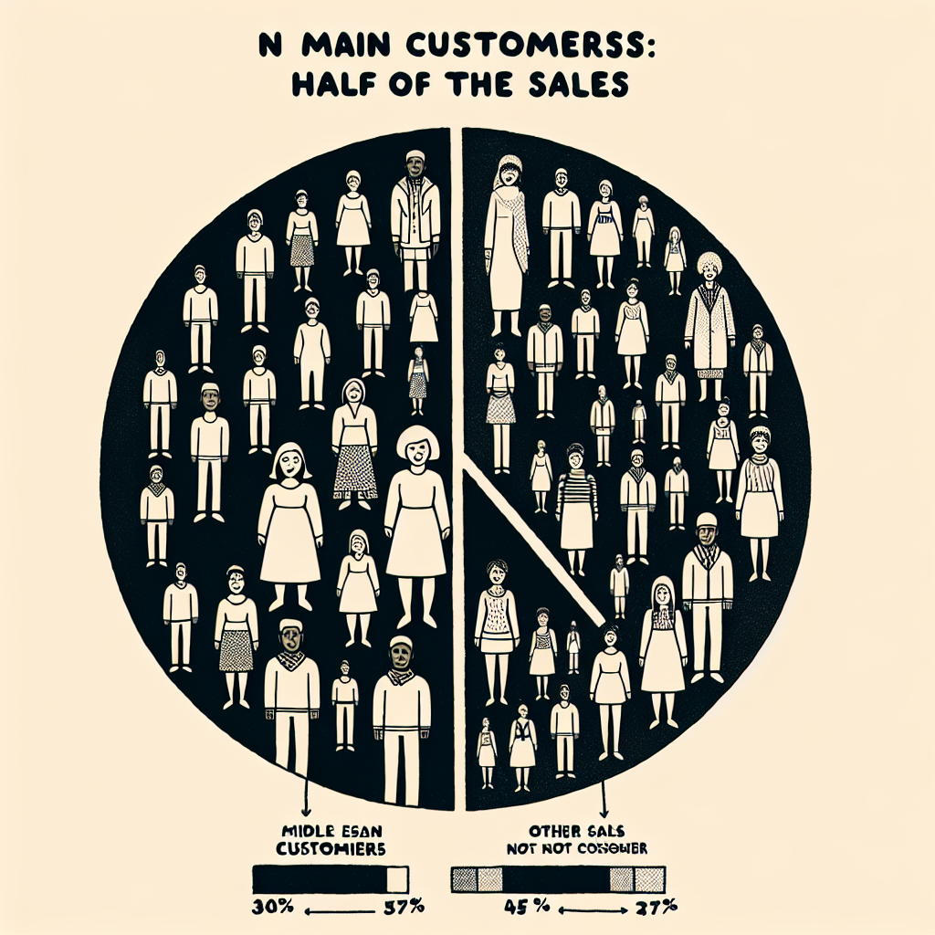 N clientes principales: la mitad de las ventas
