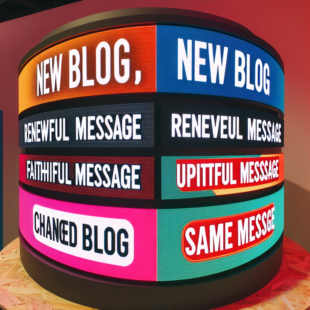 Nuevo Blog, Mismo Mensaje
Blog Renovado, Mismo Mensaje
Mensaje Fiel, Blog Renovado
Blog Actualizado, Mismo Mensaje
Blog Cambiado, Mismo Mensaje