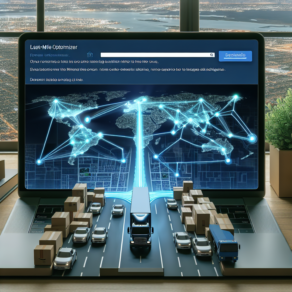 Optimizador de última milla que supera las rutas de Amazon en portátil