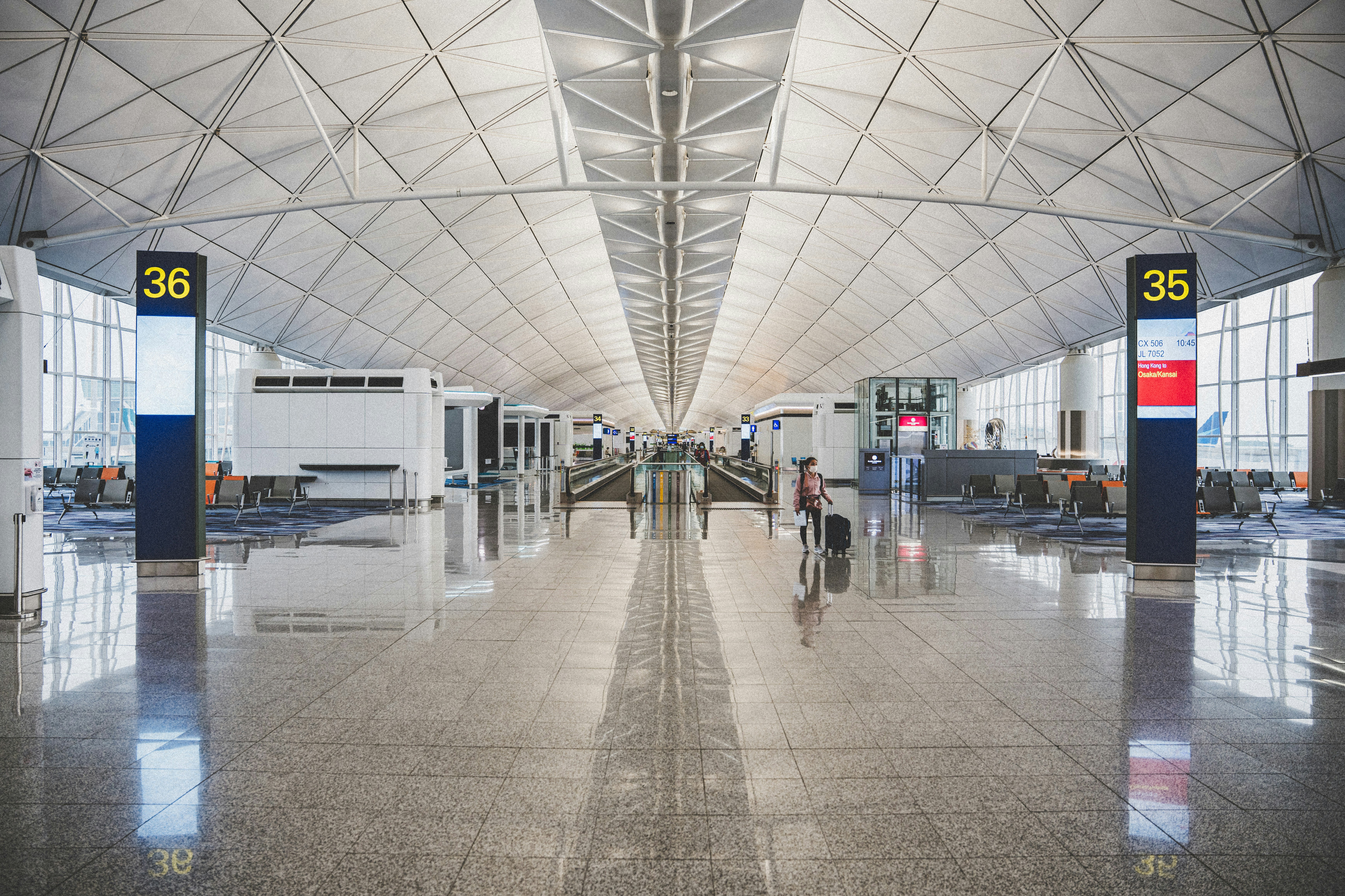 Previsión de colas en puertas de salida y controles de seguridad de aeropuertos