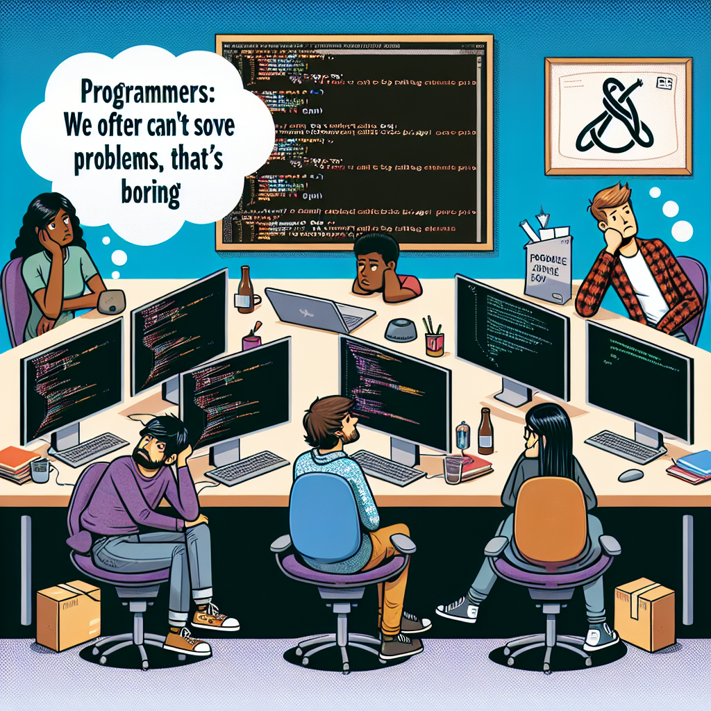 Programadores: a menudo no podemos resolver problemas, y eso aburre
