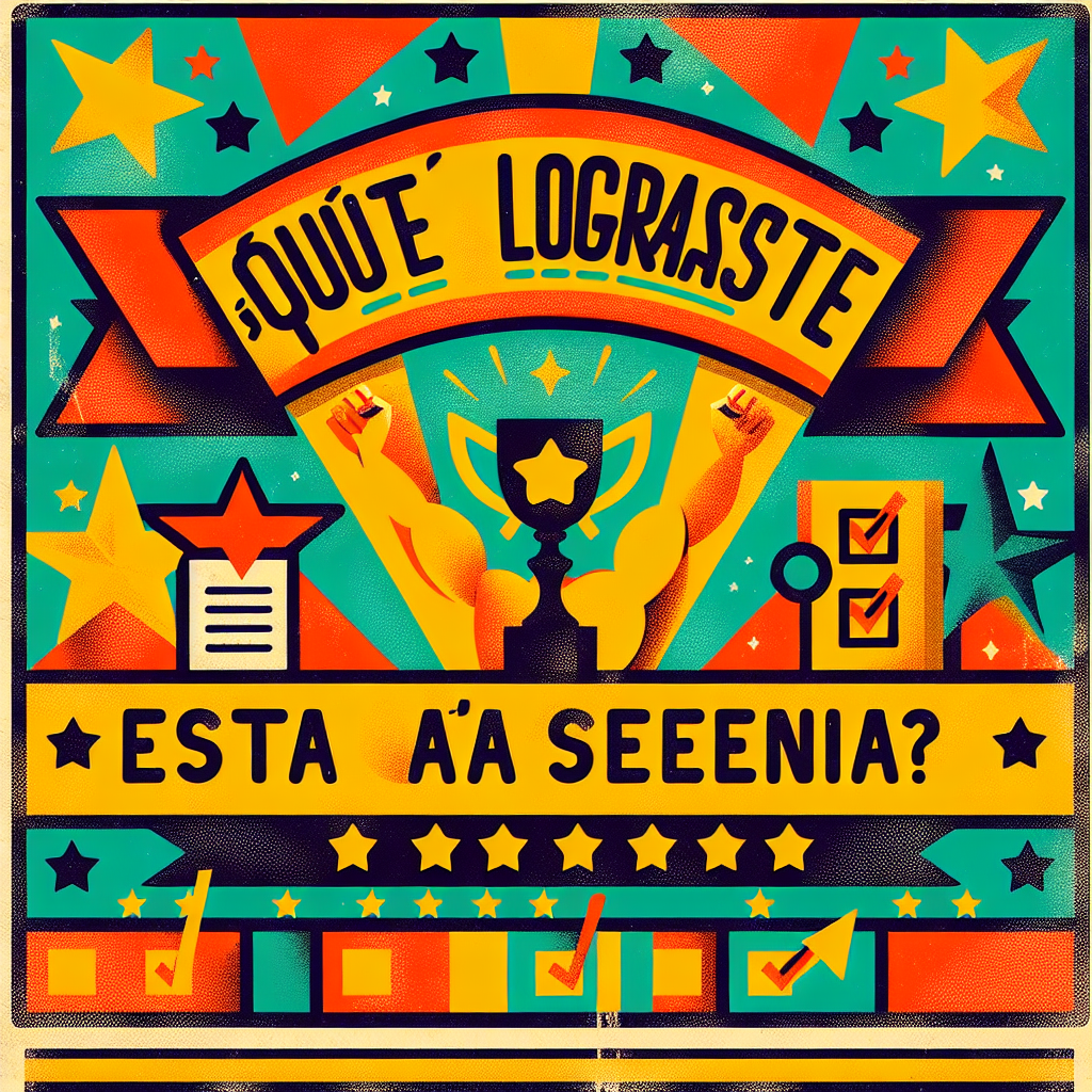 ¿Qué lograste esta semana?