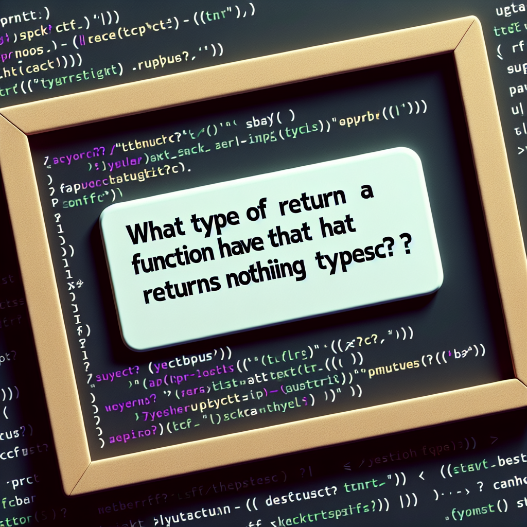 ¿Qué tipo de retorno tiene una función que no devuelve nada en TypeScript?