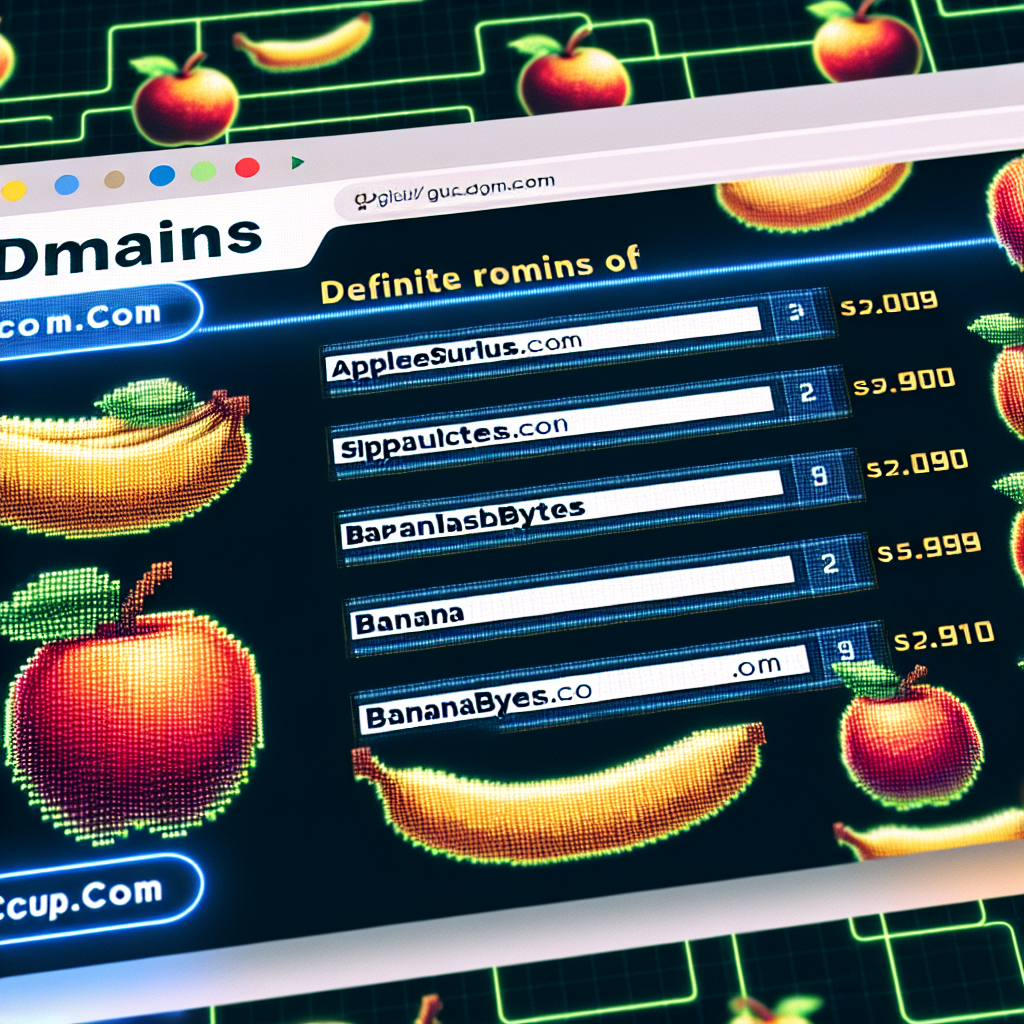 Ranking definitivo de dominios .com inspirados en frutas