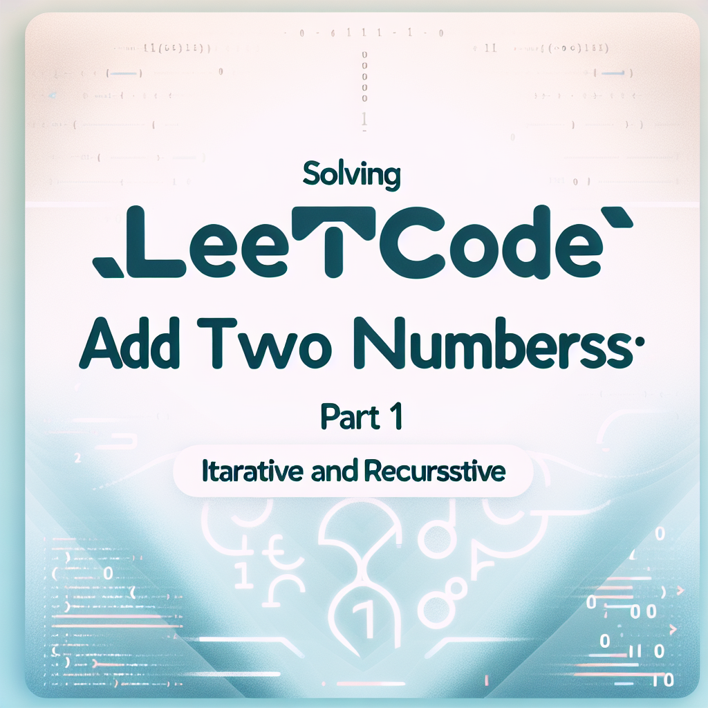 Resolviendo Add Two Numbers de LeetCode: Iterativo y Recursivo, Parte 1