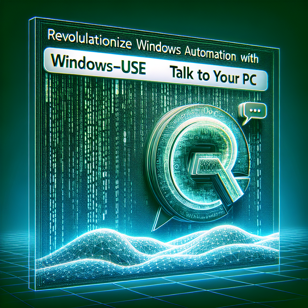 Revoluciona la Automatización de Windows con Windows-Use: Habla con tu PC