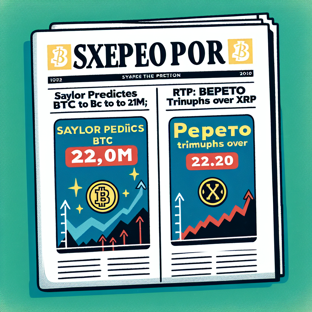 Saylor predice BTC a 21M; Pepeto vence a XRP