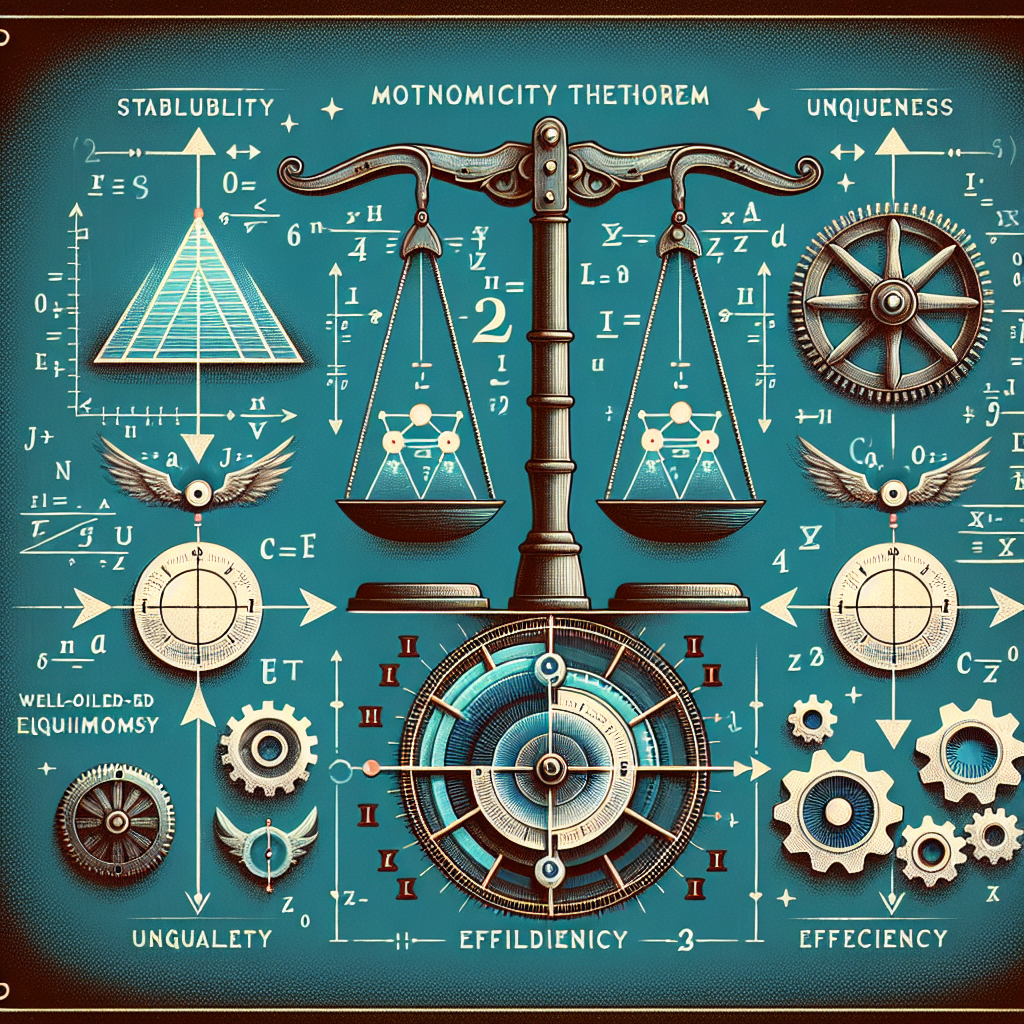 Teorema de la Monotonía: unicidad y eficiencia del equilibrio