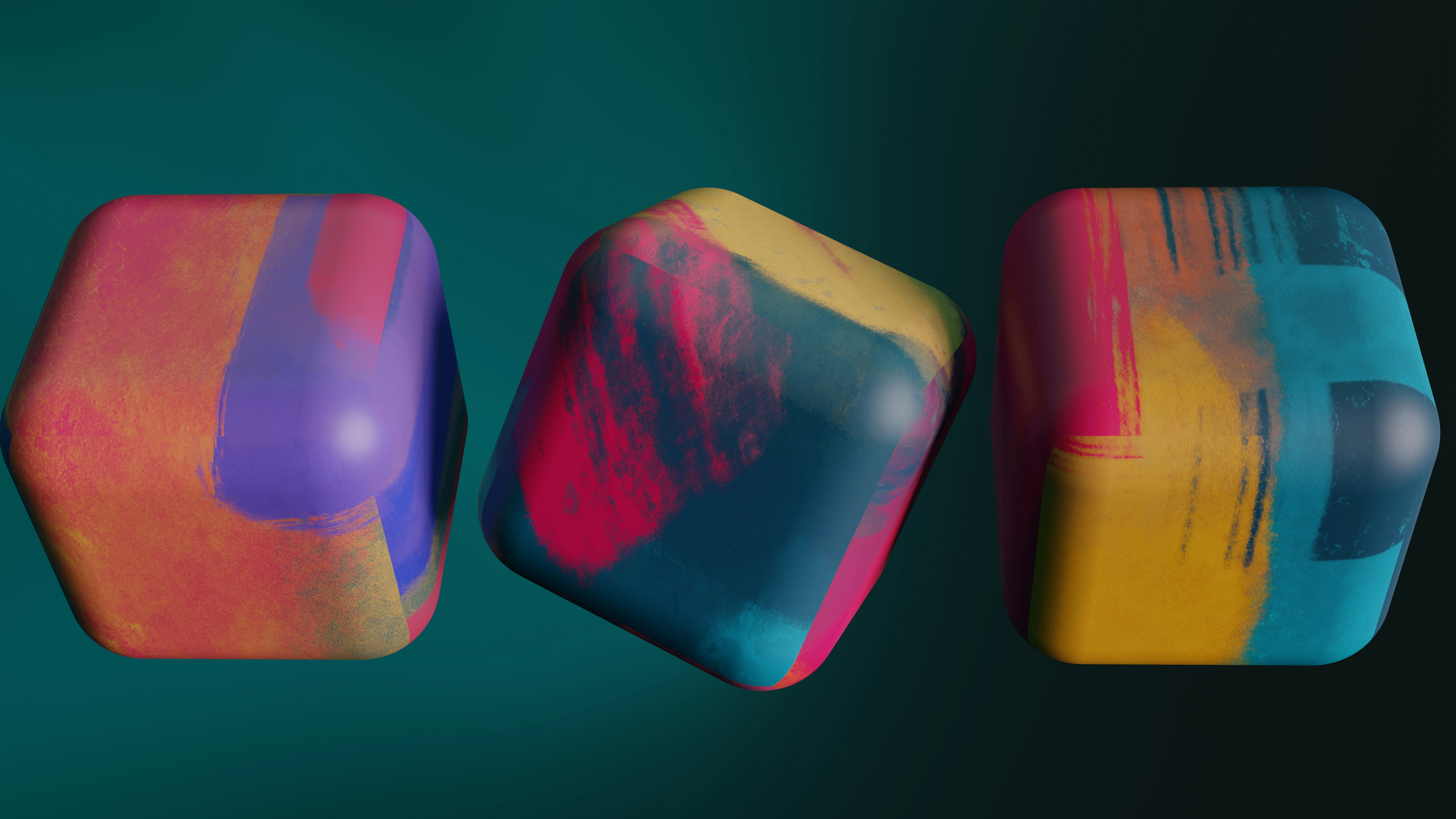 Genera texturas procedurales de dados de mármol con ruido simplex y warping