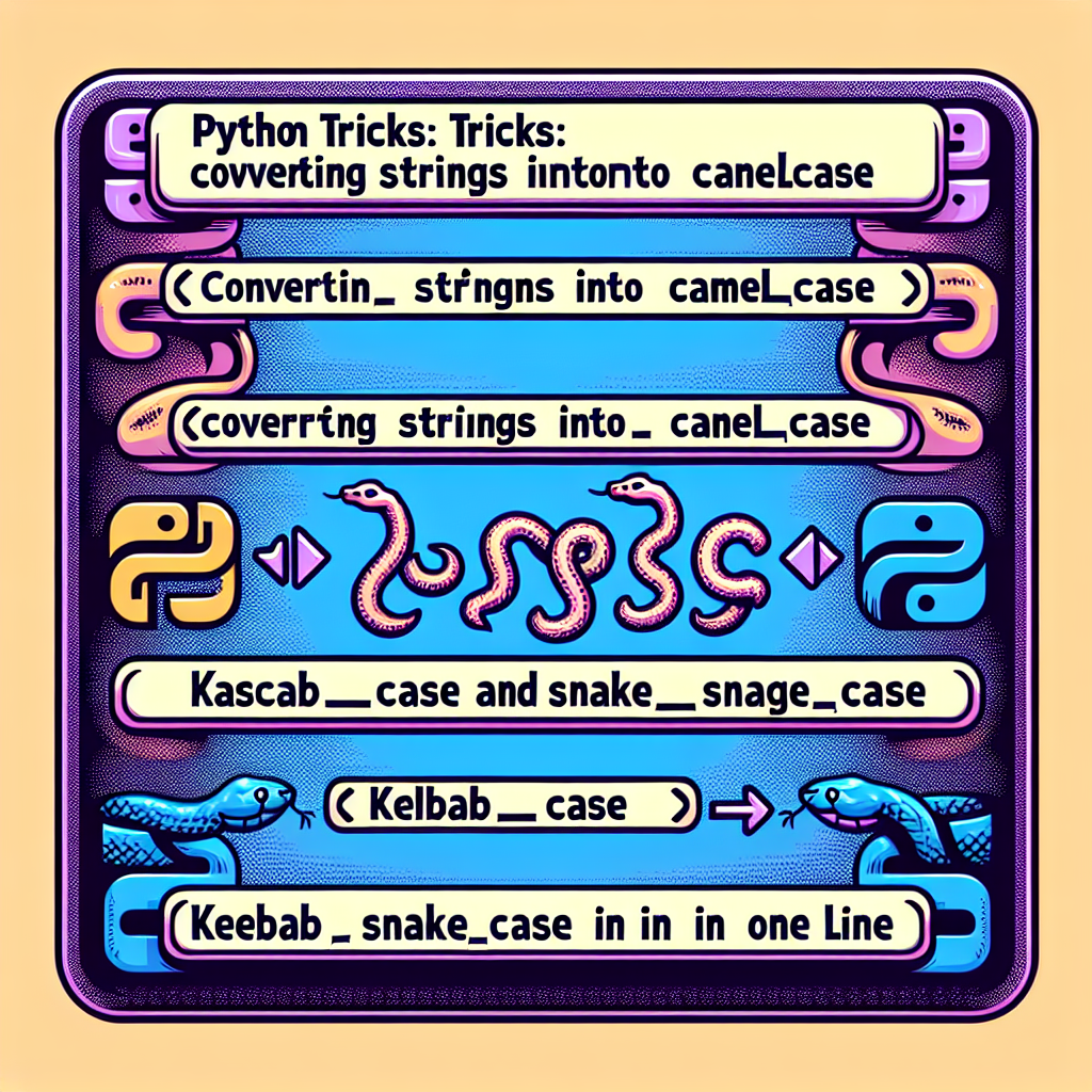 Trucos de Python: Cadenas a CamelCase, PascalCase, Kebab-Case y Snake_Case en una sola línea