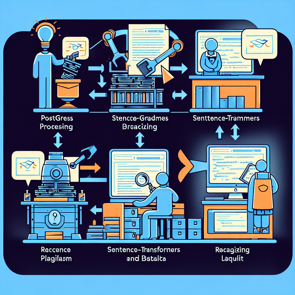 Verificador de plagio paso a paso con Postgres Qdrant sentence-transformers Nuxt