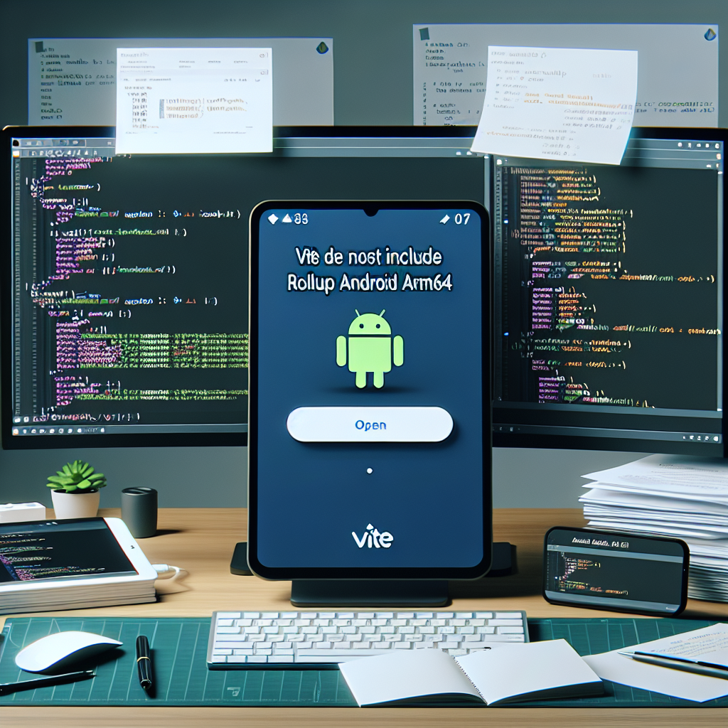 Vite ya no incluye rollup para Android arm64 en su última versión